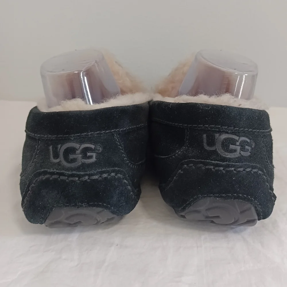 Ugg Slippers Loafers Moc Black Suede Leather Men's Size 11 - Picture 5 of 12